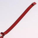 LOEWE Bangle Leather Red Silver Auth 203313A-7