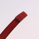 LOEWE Bangle Leather Red Silver Auth 203313A-8