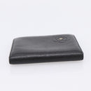 CHANEL Camelia Card Case Calf Skin Black CC Auth 203316A-5