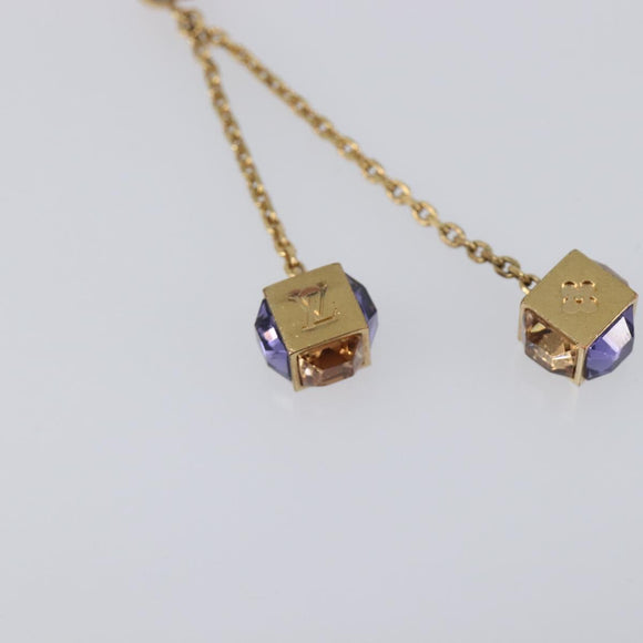 LOUIS VUITTON Pandan Gambling Pierce Metal Gold M66059 LV Auth 203318