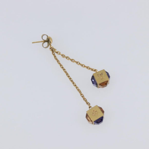 LOUIS VUITTON Pandan Gambling Pierce Metal Gold M66059 LV Auth 203318