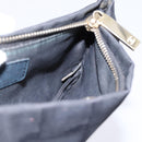 CHANEL New Travel Line Pouch Canvas Black Gold CC Auth 203320-9