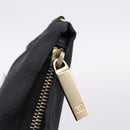 CHANEL New Travel Line Pouch Canvas Black Gold CC Auth 203320-6