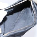 CHANEL New Travel Line Pouch Canvas Black Gold CC Auth 203320-8