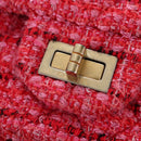 CHANEL Chain Matelasse 2.55 Shoulder Bag Tweed Pink Gold CC Auth 203324SM-19