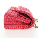 CHANEL Chain Matelasse 2.55 Shoulder Bag Tweed Pink Gold CC Auth 203324SM-4