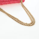 CHANEL Chain Matelasse 2.55 Shoulder Bag Tweed Pink Gold CC Auth 203324SM-7