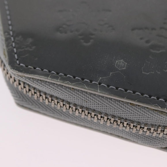 LOUIS VUITTON Vernis Porte Monnaie Flocon Coin Purse Gray M58218 LV Auth 203328M