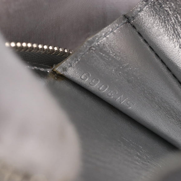 LOUIS VUITTON Vernis Porte Monnaie Flocon Coin Purse Gray M58218 LV Auth 203328M