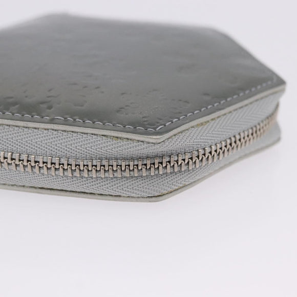 LOUIS VUITTON Vernis Porte Monnaie Flocon Coin Purse Gray M58218 LV Auth 203328M