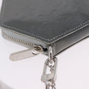 LOUIS VUITTON Vernis Porte Monnaie Flocon Coin Purse Gray M58218 LV Auth 203328M-14