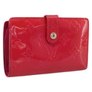 LOUIS VUITTON Vernis PortefeuilleViennois Wallet Fuchsia M91254 LV Auth 203329-1