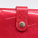 LOUIS VUITTON Vernis PortefeuilleViennois Wallet Fuchsia M91254 LV Auth 203329-8