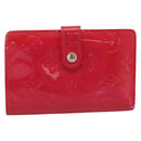 LOUIS VUITTON Vernis PortefeuilleViennois Wallet Fuchsia M91254 LV Auth 203329-13