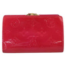 LOUIS VUITTON Vernis PortefeuilleViennois Wallet Fuchsia M91254 LV Auth 203329-2