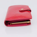 LOUIS VUITTON Vernis PortefeuilleViennois Wallet Fuchsia M91254 LV Auth 203329-4