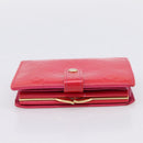 LOUIS VUITTON Vernis PortefeuilleViennois Wallet Fuchsia M91254 LV Auth 203329-5