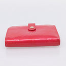LOUIS VUITTON Vernis PortefeuilleViennois Wallet Fuchsia M91254 LV Auth 203329-6