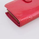LOUIS VUITTON Vernis PortefeuilleViennois Wallet Fuchsia M91254 LV Auth 203329-14