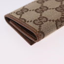GUCCI GG Canvas Key Case Beige Gold 127048 Auth 203330V-15