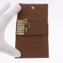 GUCCI GG Canvas Key Case Beige Gold 127048 Auth 203330V-8