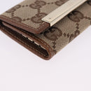 GUCCI GG Canvas Key Case Beige Gold 127048 Auth 203330V-7