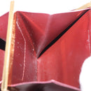 CARTIER Must Line Coin Purse Leather Bordeaux Gold Auth 203332V-18