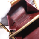 CARTIER Must Line Coin Purse Leather Bordeaux Gold Auth 203332V-10