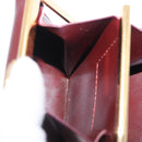 CARTIER Must Line Coin Purse Leather Bordeaux Gold Auth 203332V-20