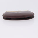 CARTIER Must Line Coin Purse Leather Bordeaux Gold Auth 203332V-6