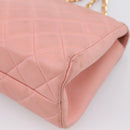 CHANEL Matelasse Chain Shoulder Bag Lamb Skin Pink Gold CC Auth 203333V-16