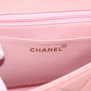 CHANEL Matelasse Chain Shoulder Bag Lamb Skin Pink Gold CC Auth 203333V-19