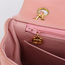 CHANEL Matelasse Chain Shoulder Bag Lamb Skin Pink Gold CC Auth 203333V-23