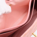 CHANEL Matelasse Chain Shoulder Bag Lamb Skin Pink Gold CC Auth 203333V-24