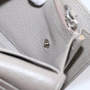 PRADA Long Wallet Leather Beige Silver Auth 203336A-10
