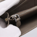 PRADA Long Wallet Leather Beige Silver Auth 203336A-22