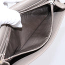 PRADA Long Wallet Leather Beige Silver Auth 203336A-11