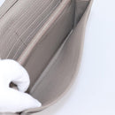 PRADA Long Wallet Leather Beige Silver Auth 203336A-23
