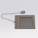 PRADA Long Wallet Leather Beige Silver Auth 203336A-25