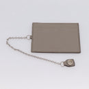 PRADA Long Wallet Leather Beige Silver Auth 203336A-26