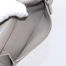 PRADA Long Wallet Leather Beige Silver Auth 203336A-27