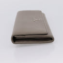 PRADA Long Wallet Leather Beige Silver Auth 203336A-3