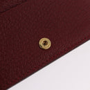 GUCCI Web Sherry Line Trifold Wallet PVC Red Gold 523155 Auth 203338M-13