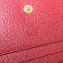 GUCCI Web Sherry Line Trifold Wallet PVC Red Gold 523155 Auth 203338M-14