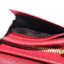 GUCCI Web Sherry Line Trifold Wallet PVC Red Gold 523155 Auth 203338M-18