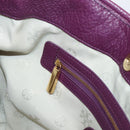 TORY BURCH Hand Bag Leather 2way Purple Gold Tone Auth 203348A-22