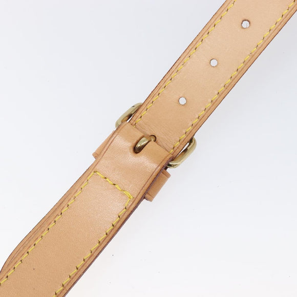 LOUIS VUITTON Adjustable Shoulder Strap Leather 39.8""-47.2"" Beige Auth 203349