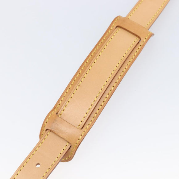 LOUIS VUITTON Adjustable Shoulder Strap Leather 39.8""-47.2"" Beige Auth 203349