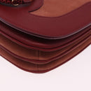 Chloe SeeByChloe Shoulder Bag Suede Red Gold Tone Auth 203350A-16