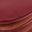 Chloe SeeByChloe Shoulder Bag Suede Red Gold Tone Auth 203350A-9